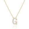 imagePAVOI 14K White Gold Plated Cubic Zirconia Initial Necklace  Letter Dainty Necklaces for Women G