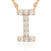 imagePAVOI 14K White Gold Plated Cubic Zirconia Initial Necklace  Letter Dainty Necklaces for Women I