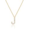 imagePAVOI 14K White Gold Plated Cubic Zirconia Initial Necklace  Letter Dainty Necklaces for Women J