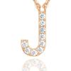 imagePAVOI 14K White Gold Plated Cubic Zirconia Initial Necklace  Letter Dainty Necklaces for Women J