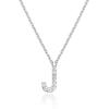 imagePAVOI 14K White Gold Plated Cubic Zirconia Initial Necklace  Letter Dainty Necklaces for Women J