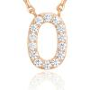 imagePAVOI 14K White Gold Plated Cubic Zirconia Initial Necklace  Letter Dainty Necklaces for Women O