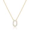 imagePAVOI 14K White Gold Plated Cubic Zirconia Initial Necklace  Letter Dainty Necklaces for Women O