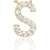 imagePAVOI 14K White Gold Plated Cubic Zirconia Initial Necklace  Letter Dainty Necklaces for Women S