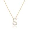imagePAVOI 14K White Gold Plated Cubic Zirconia Initial Necklace  Letter Dainty Necklaces for Women S