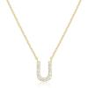 imagePAVOI 14K White Gold Plated Cubic Zirconia Initial Necklace  Letter Dainty Necklaces for Women U