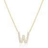imagePAVOI 14K White Gold Plated Cubic Zirconia Initial Necklace  Letter Dainty Necklaces for Women W
