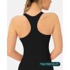 imageRacerback Workout Tank Tops for Women Built in Bra  Medium Support Scoop Athletic Tank Top Shelf Bra HiPerformBlack