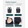 imageRacerback Workout Tank Tops for Women Built in Bra  Medium Support Scoop Athletic Tank Top Shelf Bra HiPerformGraphite