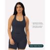imageRacerback Workout Tank Tops for Women Built in Bra  Medium Support Scoop Athletic Tank Top Shelf Bra HiPerformGraphite