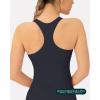 imageRacerback Workout Tank Tops for Women Built in Bra  Medium Support Scoop Athletic Tank Top Shelf Bra HiPerformGraphite