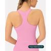 imageRacerback Workout Tank Tops for Women Built in Bra  Medium Support Scoop Athletic Tank Top Shelf Bra HiPerformPetal