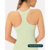 imageRacerback Workout Tank Tops for Women Built in Bra  Medium Support Scoop Athletic Tank Top Shelf Bra HiPerformPistachio