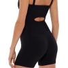 imageSeamless OnePiece Romper  Butt Sculpting Waist Compression Womens 5quot Workout Shaping Jumpsuit  SculptFormBlack