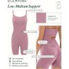 imageSeamless OnePiece Romper  Butt Sculpting Waist Compression Womens 5quot Workout Shaping Jumpsuit  SculptFormNavy Blue