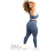 imageSeamless Scrunch Butt Leggings  High Waisted Compression Sculpting Women Full Length Workout Pants  SculptFormGreyish Blue