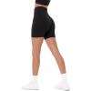 imageSeamless Shorts  Sculpting Compression High Waisted 45quot ampamp 6quot Scrunch Butt Ribbed SculptForm Biker ShortsBlack
