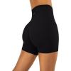 imageSeamless Shorts  Sculpting Compression High Waisted 45quot ampamp 6quot Scrunch Butt Ribbed SculptForm Biker ShortsBlack