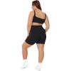 imageSeamless Shorts  Sculpting Compression High Waisted 45quot ampamp 6quot Scrunch Butt Ribbed SculptForm Biker ShortsBlack