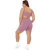 imageSeamless Shorts  Sculpting Compression High Waisted 45quot ampamp 6quot Scrunch Butt Ribbed SculptForm Biker ShortsBlush