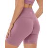 imageSeamless Shorts  Sculpting Compression High Waisted 45quot ampamp 6quot Scrunch Butt Ribbed SculptForm Biker ShortsBlush