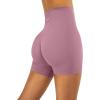 imageSeamless Shorts  Sculpting Compression High Waisted 45quot ampamp 6quot Scrunch Butt Ribbed SculptForm Biker ShortsBlush