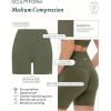 imageSeamless Shorts  Sculpting Compression High Waisted 45quot ampamp 6quot Scrunch Butt Ribbed SculptForm Biker ShortsStone