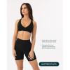 imageV Neck Sports Bra for Women  Low Support Yoga Adjustable Straps Deep V Plunge Bra Removable Pads  FlexFlowBlack