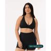 imageV Neck Sports Bra for Women  Low Support Yoga Adjustable Straps Deep V Plunge Bra Removable Pads  FlexFlowBlack