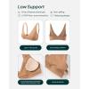 imageV Neck Sports Bra for Women  Low Support Yoga Adjustable Straps Deep V Plunge Bra Removable Pads  FlexFlowSienna