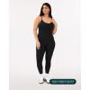 imageWorkout One Piece Jumpsuits for Women  Adjustable Straps Low Back Shelf Bra FullLength Gym Romper  HiPerformBlack