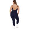 imageWorkout One Piece Jumpsuits for Women  Adjustable Straps Low Back Shelf Bra FullLength Gym Romper  HiPerformBlue