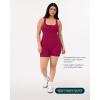 imageWorkout OnePiece for Women  Square Neck Gym Bodysuit BuiltIn Shelf Bra 5quot Romper Jumpsuit Shorts  HiPerformBerry