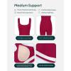 imageWorkout OnePiece for Women  Square Neck Gym Bodysuit BuiltIn Shelf Bra 5quot Romper Jumpsuit Shorts  HiPerformBerry