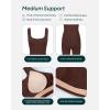 imageWorkout OnePiece for Women  Square Neck Gym Bodysuit BuiltIn Shelf Bra 5quot Romper Jumpsuit Shorts  HiPerformCocoa
