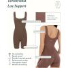 imageWorkout OnePiece for Women  Square Neck Gym Bodysuit BuiltIn Shelf Bra 5quot Romper Jumpsuit Shorts  HiPerformNavy Blue