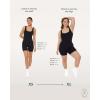 imageWorkout OnePiece for Women  Square Neck Gym Bodysuit BuiltIn Shelf Bra 5quot Romper Jumpsuit Shorts  HiPerformNavy Blue
