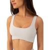 imageCurve Hem Scoop Neck Sports Bra for Women  Medium Support Buttery Soft Low Cut Yoga Workout Bras  FlexFlowMoon