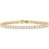 imagePAVOI 14K Gold Plated 3mm Cubic Zirconia Classic Tennis Bracelet  Gold Bracelets for Women  Size 6575 InchYellow Gold