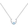 imagePAVOI 14K Gold Plated Opal Pendant Necklaces for Women  Created Opal Cubic Zirconia Dainty Necklace  Butterfly Round Triangle Antler Bar PendantsWhite Gold