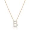 imagePAVOI 14K White Gold Plated Cubic Zirconia Initial Necklace  Letter Dainty Necklaces for Women B
