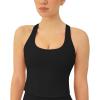 imageRacerback Workout Tank Tops for Women Built in Bra  Medium Support Scoop Athletic Tank Top Shelf Bra HiPerformBlack