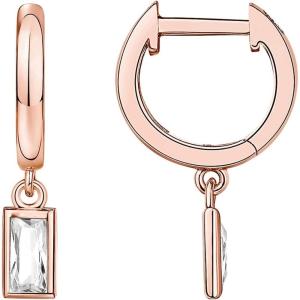 imagePAVOI 14K Gold Plated S925 Sterling Silver Post Lightweight DropDangle Huggie Earrings for Women  Religious Ornament Cross Evil Eye Clover Celtic  Dainty Earrings for WomenRose Gold