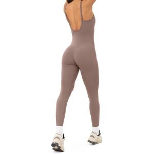 imageWorkout One Piece Jumpsuits for Women  Adjustable Straps Low Back Shelf Bra FullLength Gym Romper  HiPerformTeak