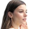 imagePAVOI 14K Gold Plated 925 Sterling Silver Post Cubic Zirconia Hoop Earrings 3015mmRose Gold