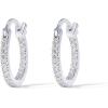 imagePAVOI 14K Gold Plated 925 Sterling Silver Post Cubic Zirconia Hoop Earrings 3015mmWhite Gold
