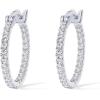 imagePAVOI 14K Gold Plated 925 Sterling Silver Post Cubic Zirconia Hoop Earrings 3015mmWhite Gold