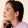 imagePAVOI 14K Gold Plated 925 Sterling Silver Post Cubic Zirconia Hoop Earrings 3015mmYellow Gold