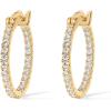 imagePAVOI 14K Gold Plated 925 Sterling Silver Post Cubic Zirconia Hoop Earrings 3015mmYellow Gold