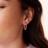 imagePAVOI 14K Gold Plated 925 Sterling Silver Post Cubic Zirconia Hoop Earrings 3015mmYellow Gold